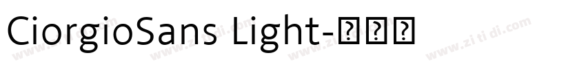 CiorgioSans Light字体转换